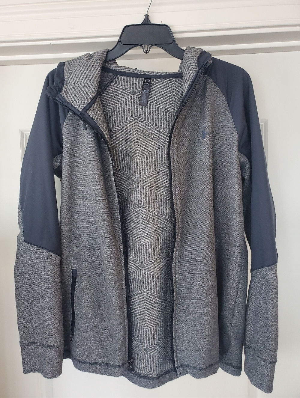 Under Armour Cold Gear Swacket Hoodie Zip Up Jacket Two-tone Gray